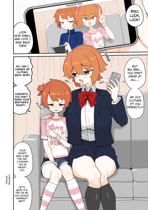 Cover of A Brother Who Was Surpassed in Height by His Twin Sister (Fan Colored)