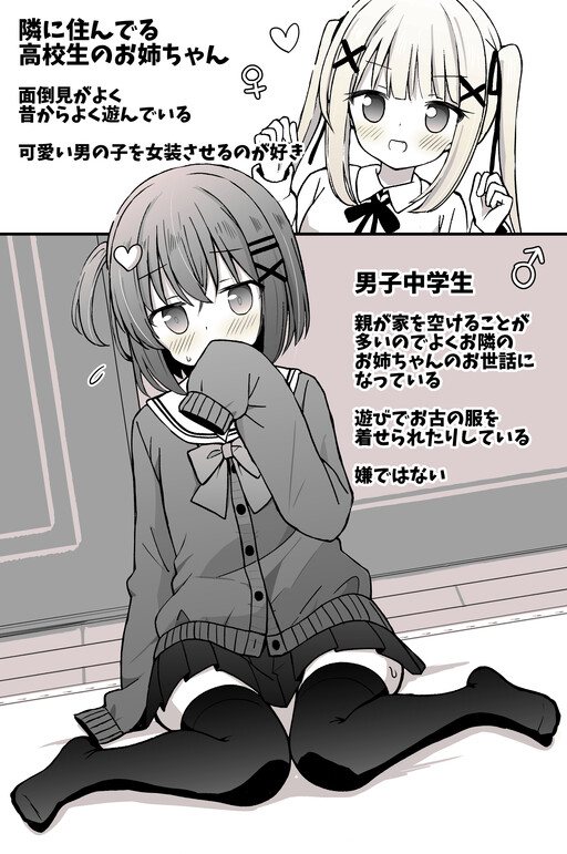 Cover of A Boy Who is Forced to Crossdress by the Girl Next Door