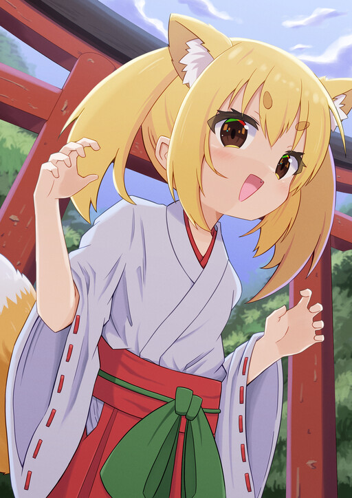 Cover of Kemomimi Miko-san
