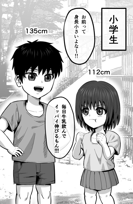 Cover of Childhood Friends Competing For Height