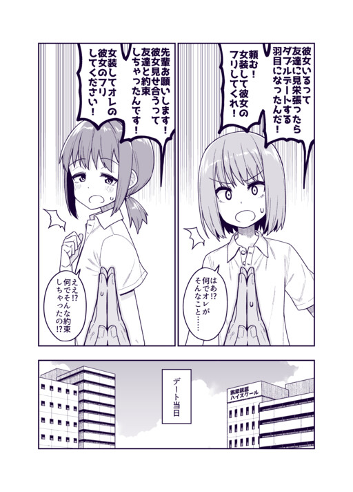 Cover of The boy who ended up crossdressing to act as someone else's girlfriend