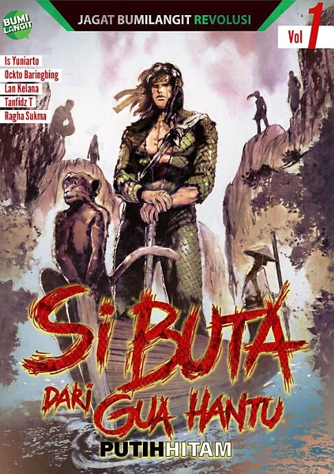 Cover of The Blind Man of the Ghost Cave: Black White