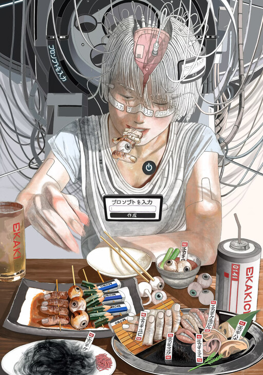 Cover of 絵描きの肉を食べる人工知能