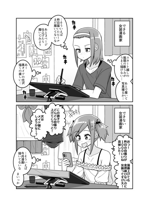 Cover of Crossdressing Manga Artists in Reality vs Fantasy