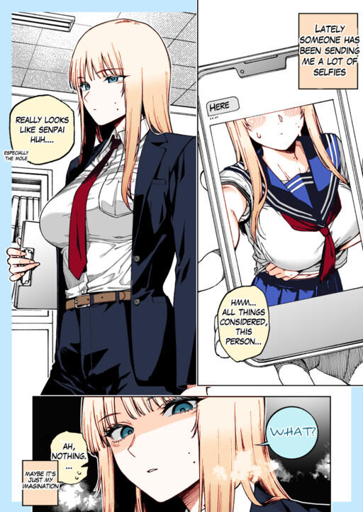 Cover of I'm in the Middle of Working When I Received a Lot of Photos of a Person Who Looks Like My Senpai... (Fan Colored)
